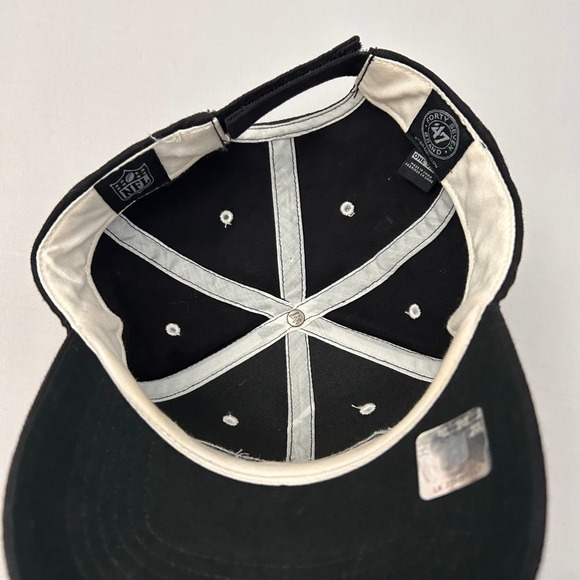Seattle Seahawks 47 Brand Black NFL Adjustable Strapback Baseball Cap One Size - Picture 3 of 4
